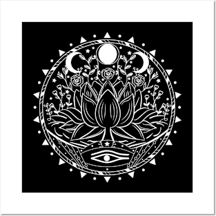 Lotus Flower Mandala Posters and Art